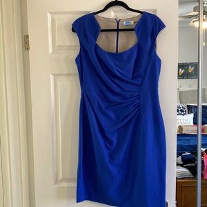 Calvin Klein, Cobalt Blue dress.  Size 12. Worn once for a wedding. Flattering!